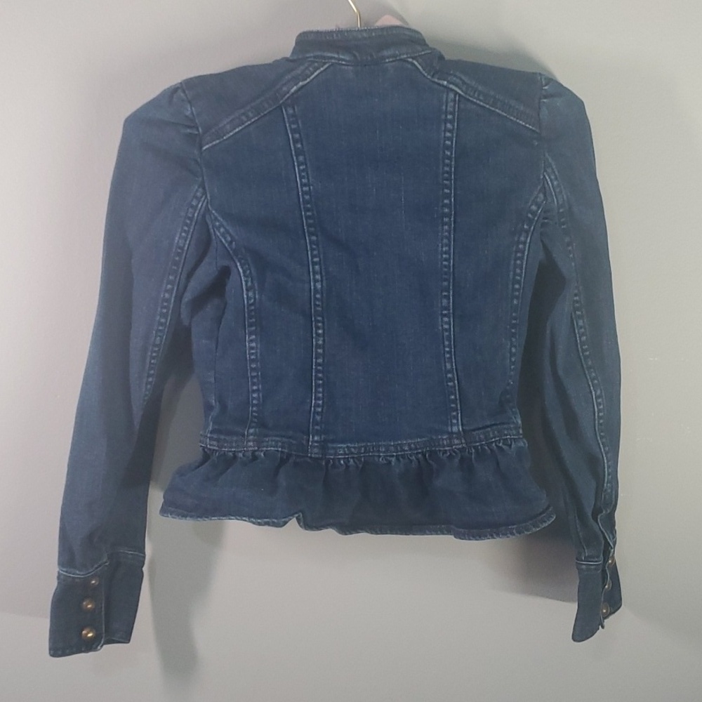 Gap Riding Jacket Kids Girls Size Medium M BLUE DENIM Ride Riding - Picture 7 of 14